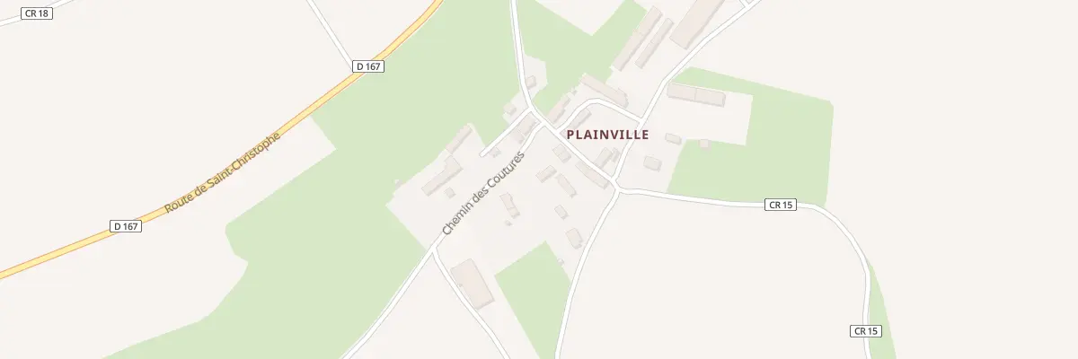 Plan du 2 Che de Plainville à Pierrefitte-en-Cinglais