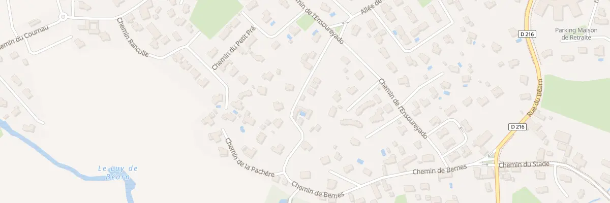Plan du 20B Che de Bernes à Sauvagnon