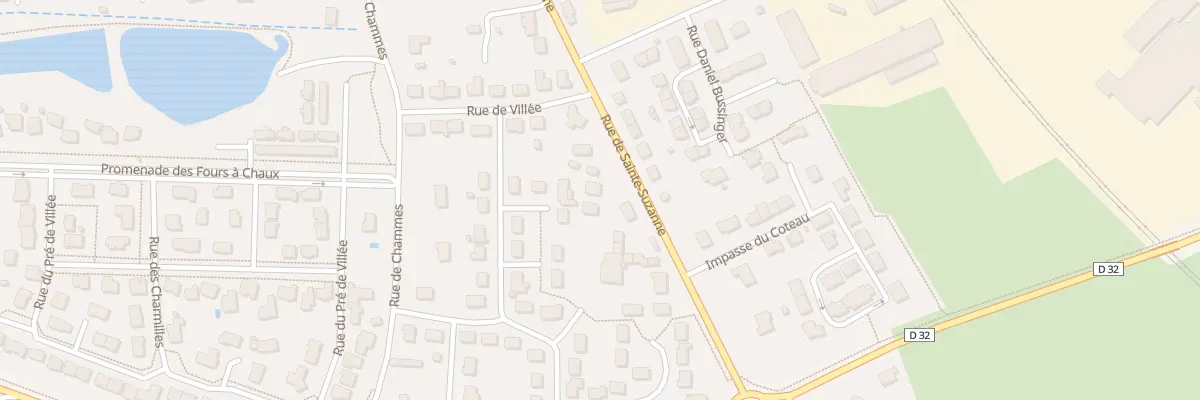Plan du 86T Rue de Ste Suzanne à Évron