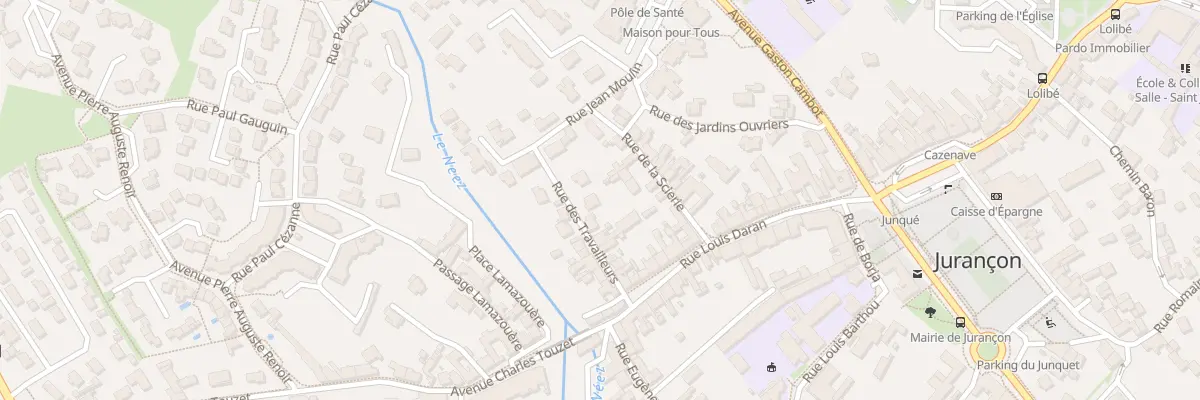 Plan du 12 Rue des Travailleurs à Jurançon