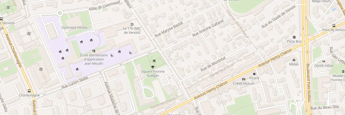 Plan du 12 Rue Maréchal Gallieni à Caen