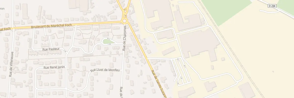 Plan du 45 Rue de Ste Suzanne à Évron