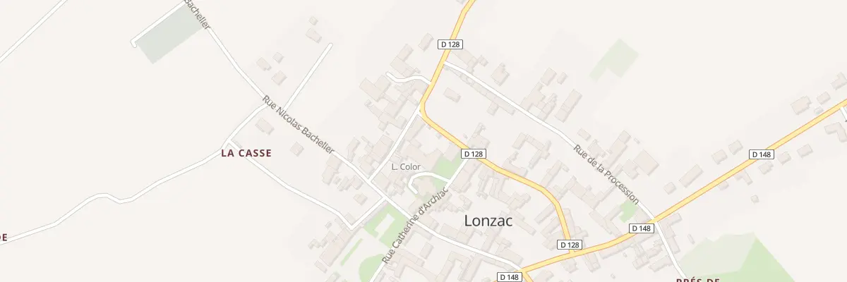 Plan de la Rue Catherine d’Archiac à Lonzac