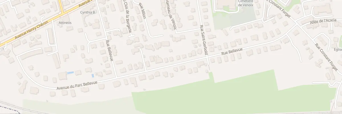 Plan du 38 Rue Bellevue à Caen