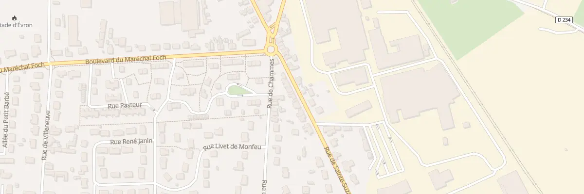 Plan du 62 Rue de Ste Suzanne à Évron