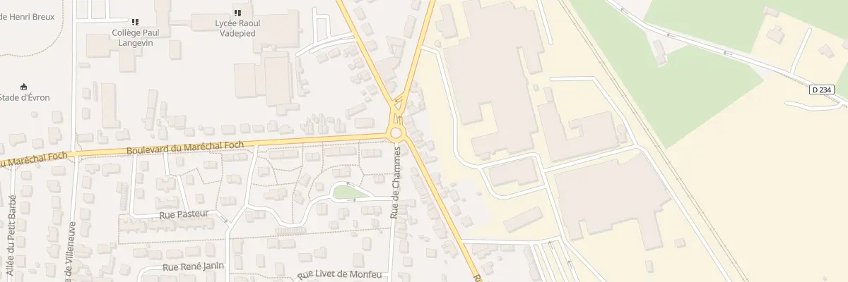 Plan du 35 Rue de Sainte-Suzanne à Évron