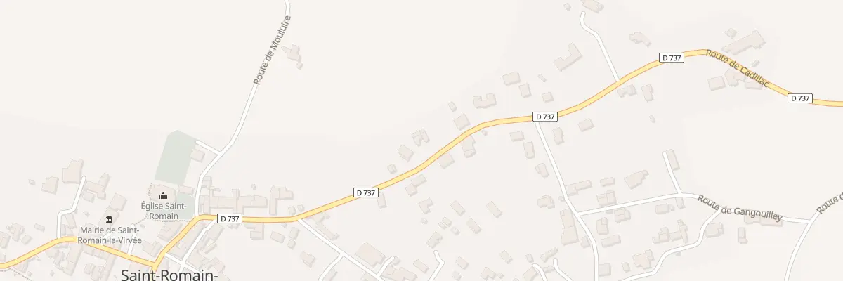 Plan du 206 La Peyreyre à Saint-Romain-la-Virvée