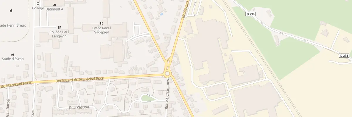 Plan du 4 Bd Bel à Évron