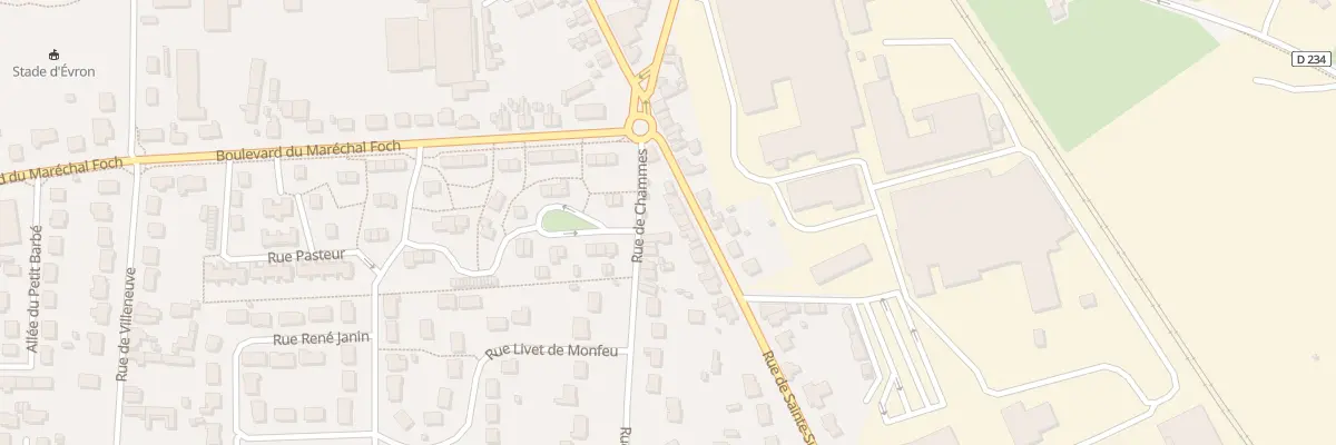 Plan du 60 Rue de Ste Suzanne à Évron
