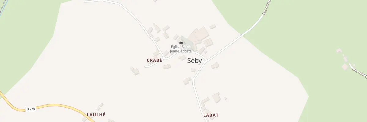 Plan du 1 Che Lacarrere à Séby