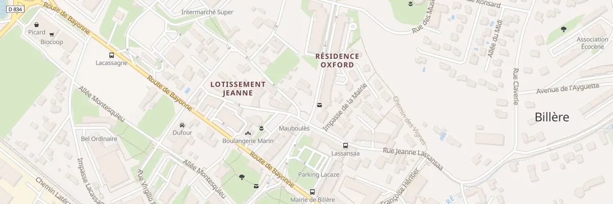 Plan du 2 Rue du Mohédan à Billère