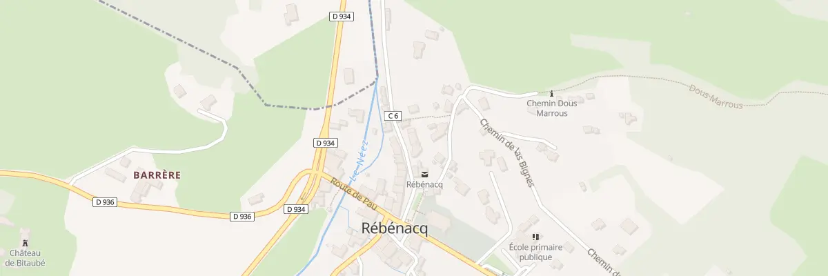 Plan du 4 Rte de Bosdarros à Rébénacq