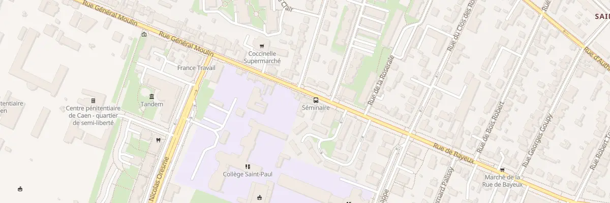 Plan du 1 Rue Général Moulin à Caen
