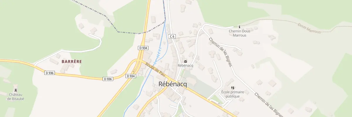 Plan du 1 Rte de Bosdarros à Rébénacq