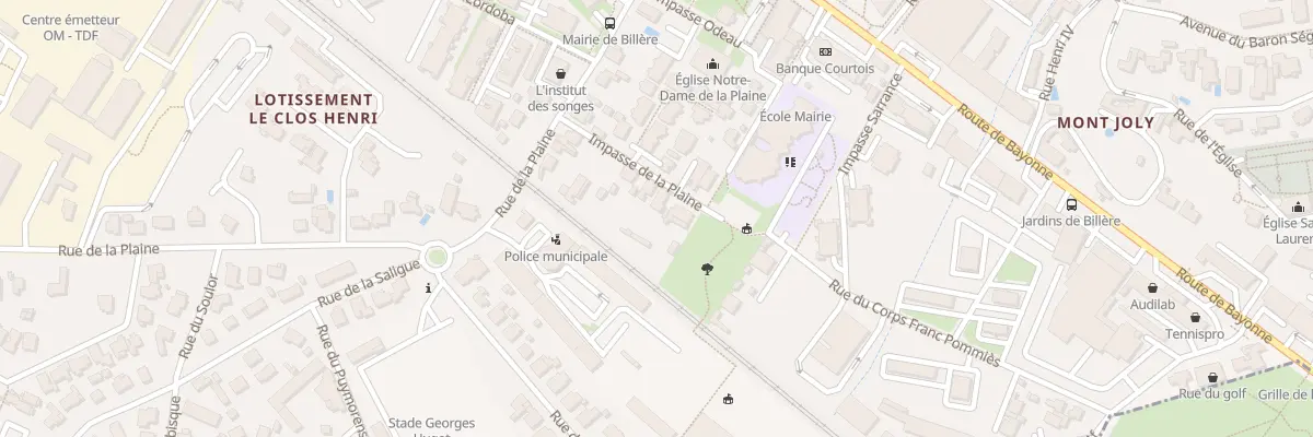 Plan du 8 Imp de la Plaine à Billère