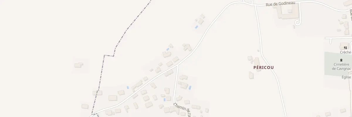 Plan du 626 Rue de Godineau à Cavignac