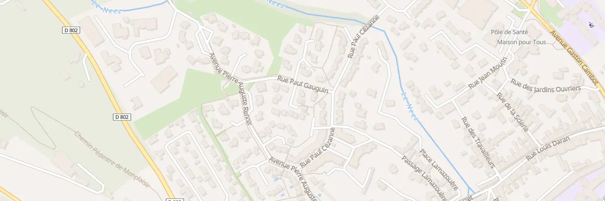 Plan du 3 Rue Paul Gauguin à Jurançon