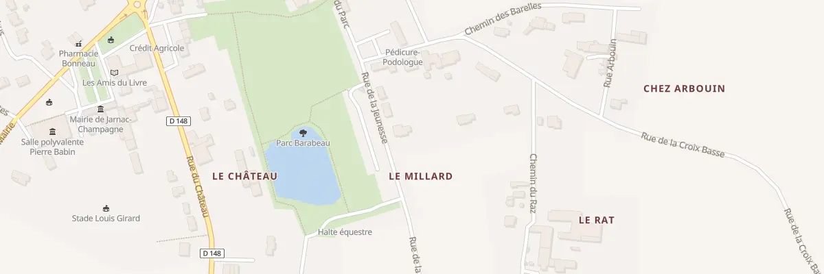 Plan du 7 Rue de la Jeunesse à Jarnac-Champagne