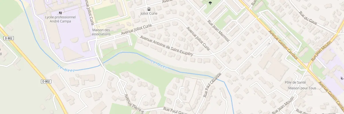 Plan du 23 Av Antoine de Saint-Exupéry à Jurançon