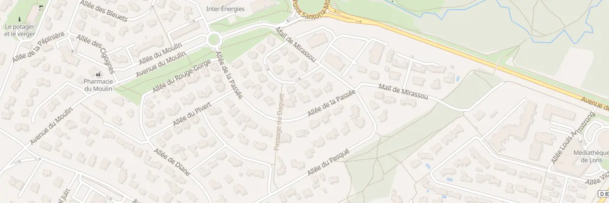 Plan du 6 All de la Passée à Lons