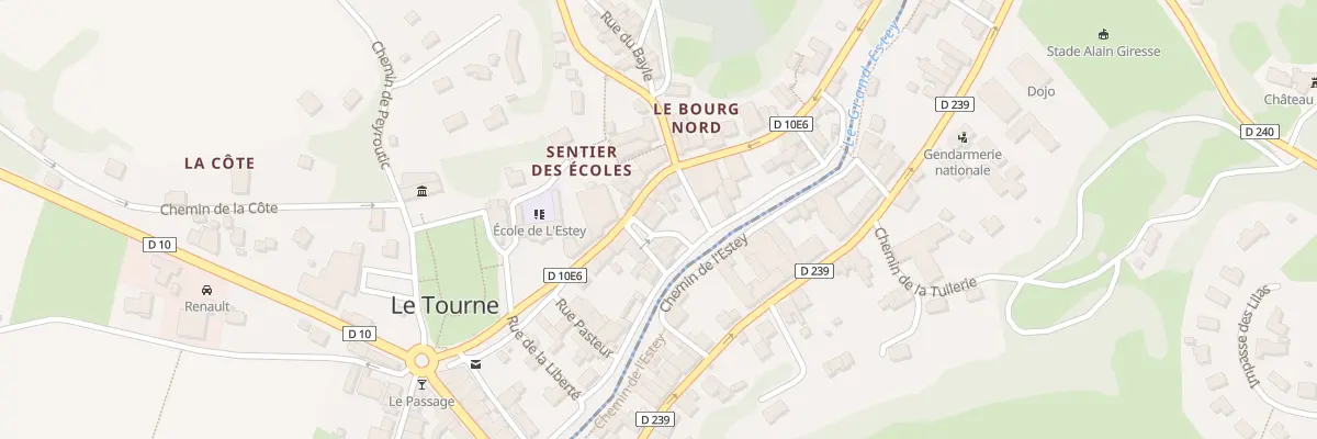 Plan du 83 Le Bourg-nord au Tourne