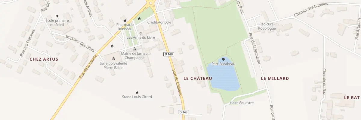 Plan du 21 Rue du Chateau à Jarnac-Champagne