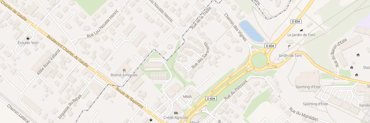 Plan du 16 Rue des Sarments à Billère