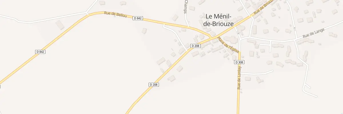 Plan du 3 Le Bourg au Ménil-de-Briouze