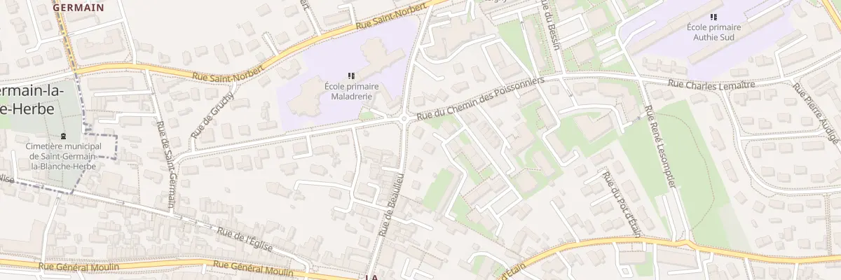Plan du 2 Rue du Chemin des Poissonniers à Caen
