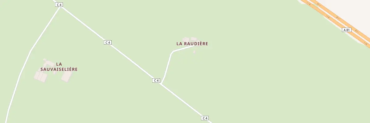 Plan du 2 La Raudière à Blandouet-Saint Jean