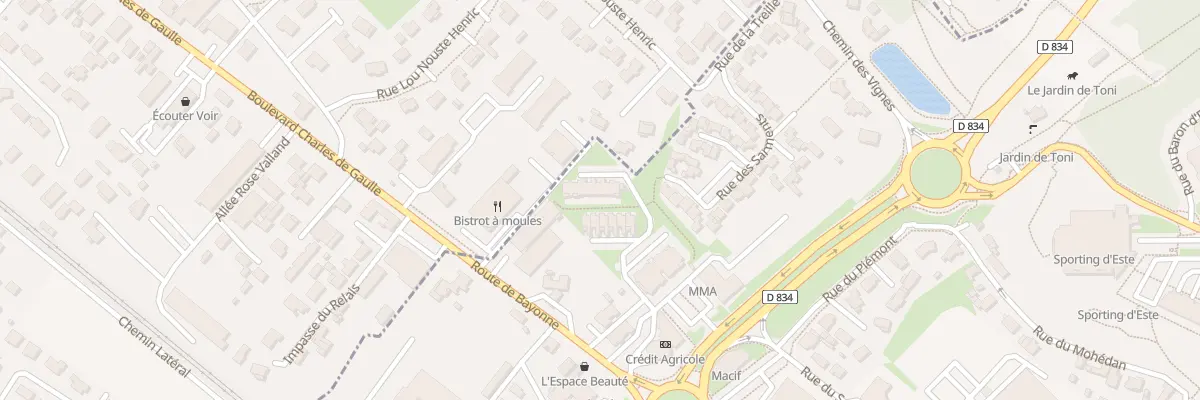 Plan du 10 Rue du Pressoir à Billère