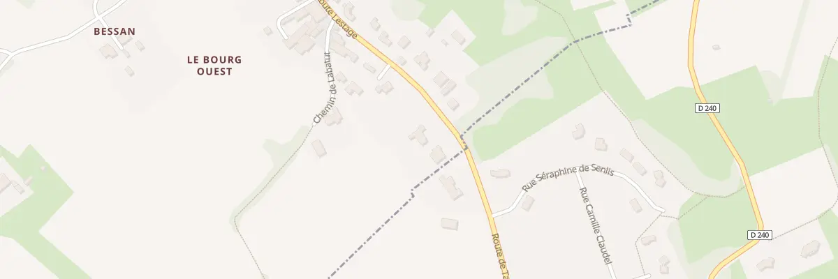 Plan du 290 Rte Lestage à Tabanac