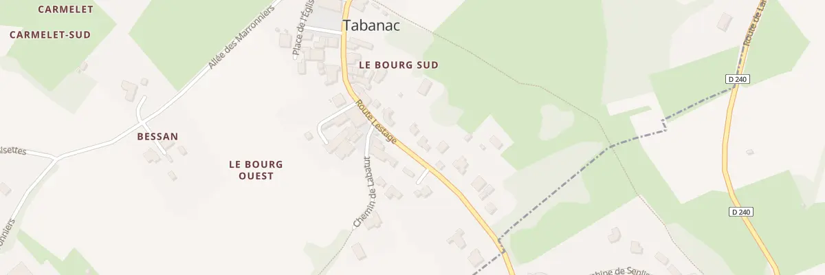 Plan du 159 Rte Lestage à Tabanac