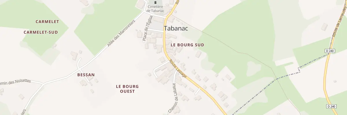 Plan du 81 Rte Lestage à Tabanac