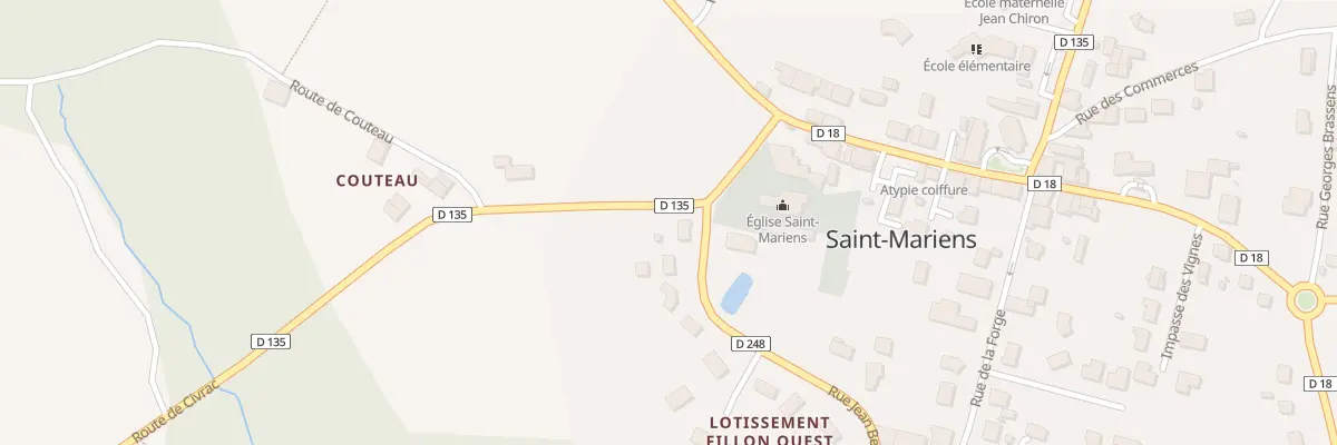 Plan du 1 Fillon Ouest à Saint-Mariens