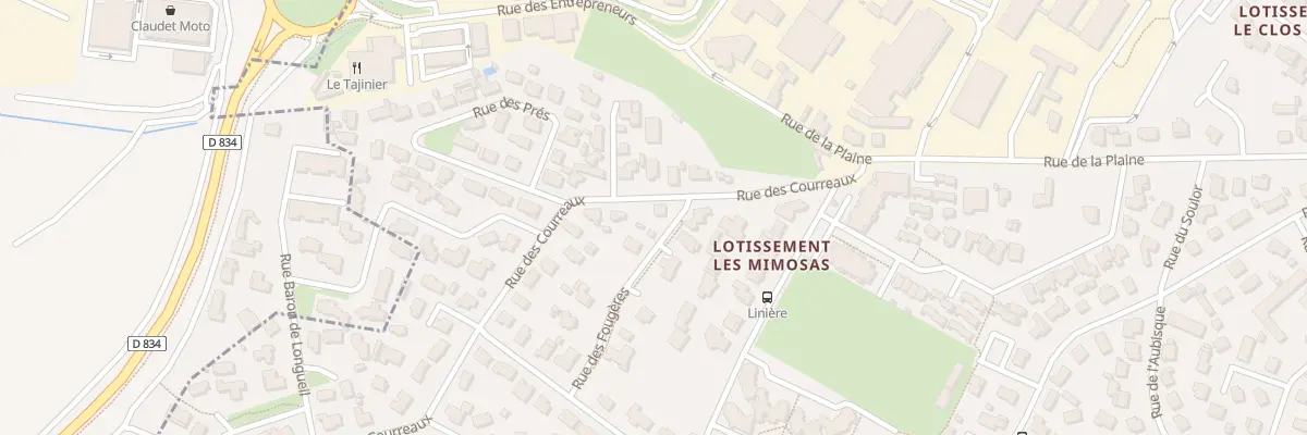 Plan du 9 Rue des Courreaux à Billère