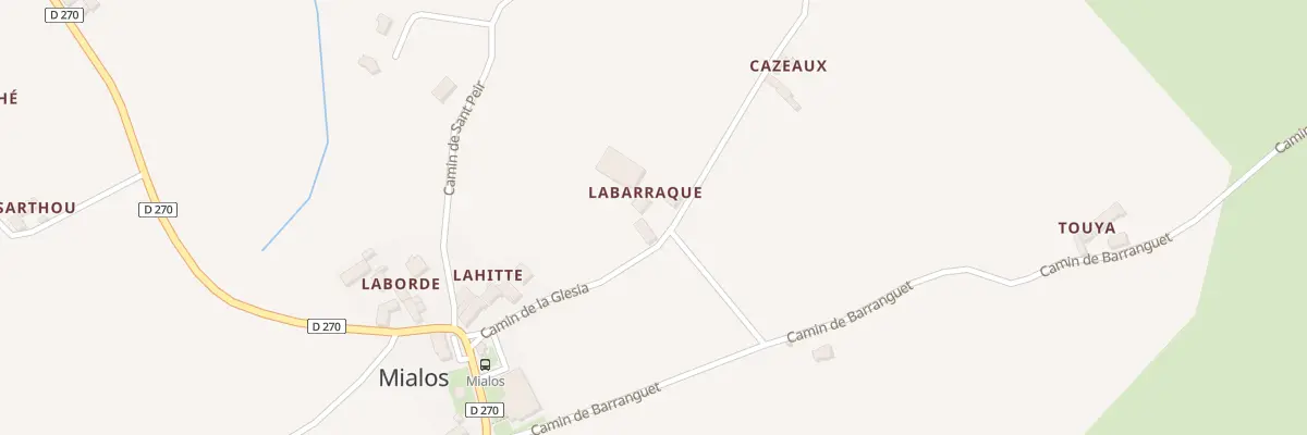 Plan du 19 Camin de la Glesia à Mialos