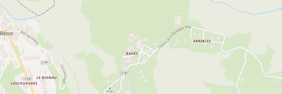 Plan du 5008 Hameau de Bage à Béost