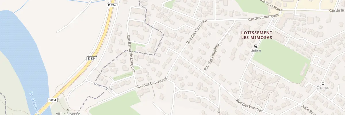 Plan du 26 Rue des Courreaux à Billère
