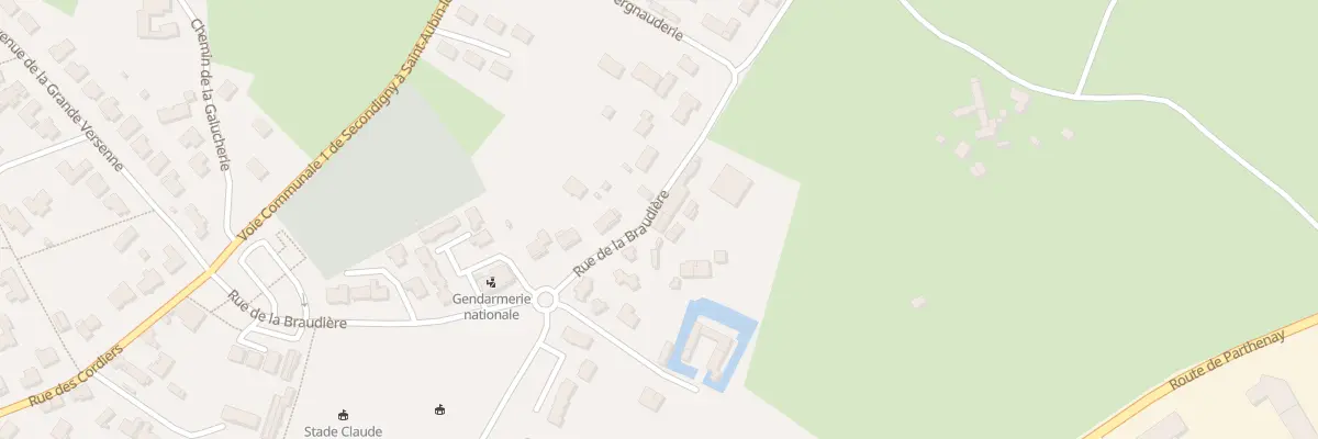 Plan du 16 Rue de la Braudière à Secondigny