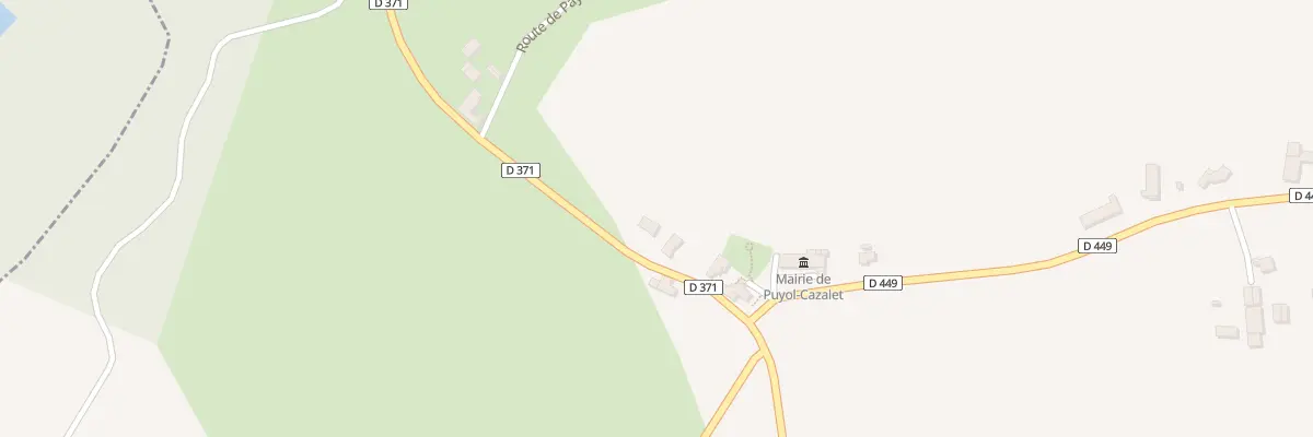 Plan du 110 Cd 371 de Urgons A Pimbo à Puyol-Cazalet