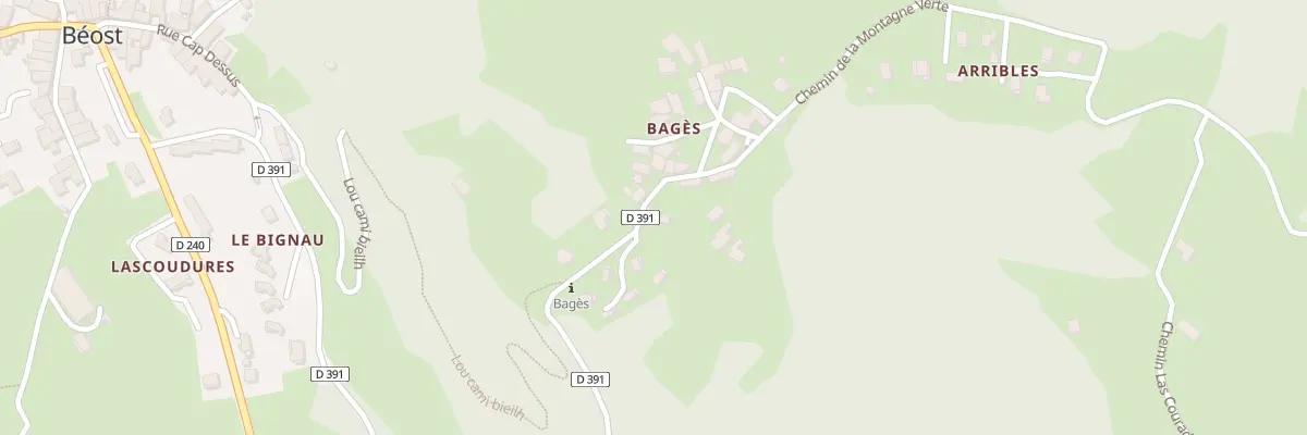 Plan du 5001 Hameau de Bage à Béost