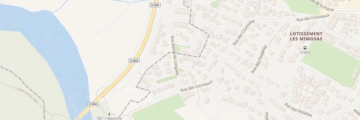 Plan du 12 Rue baron de Longueil à Billère