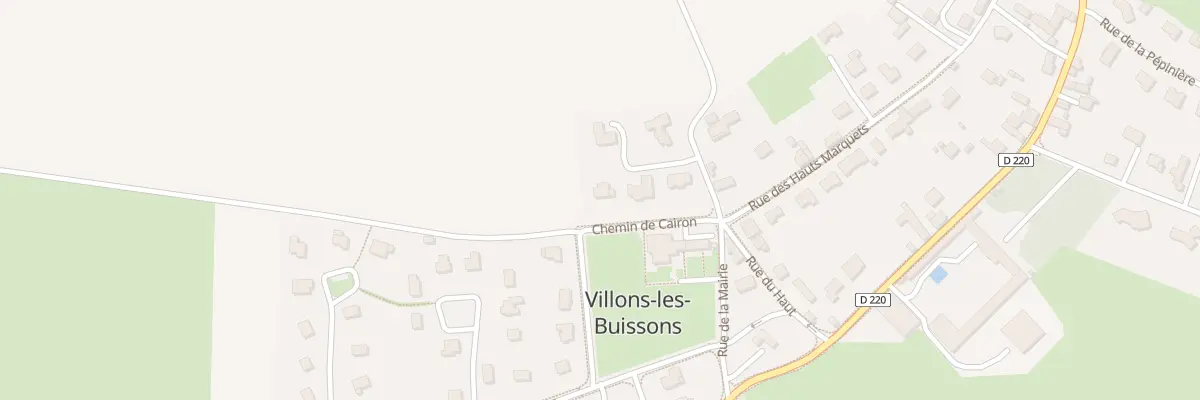 Plan du 3 Che de Cairon à Villons-les-Buissons