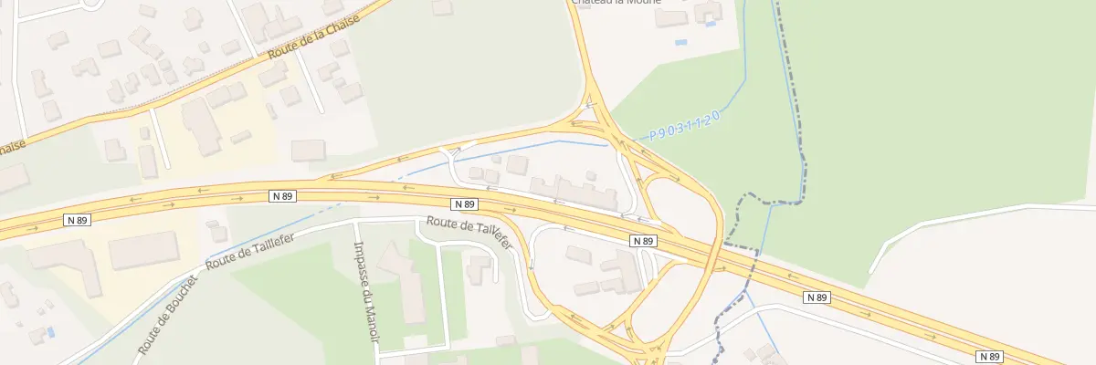 Plan du 17A Rte de la Poste à Montussan