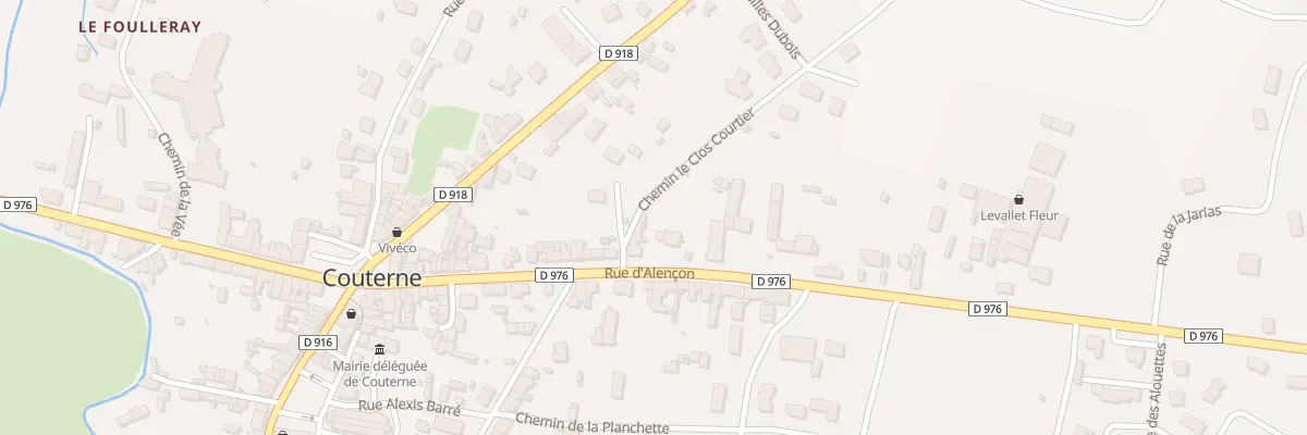 Plan de la Rue d’Alencon Couterne à Rives d’Andaine