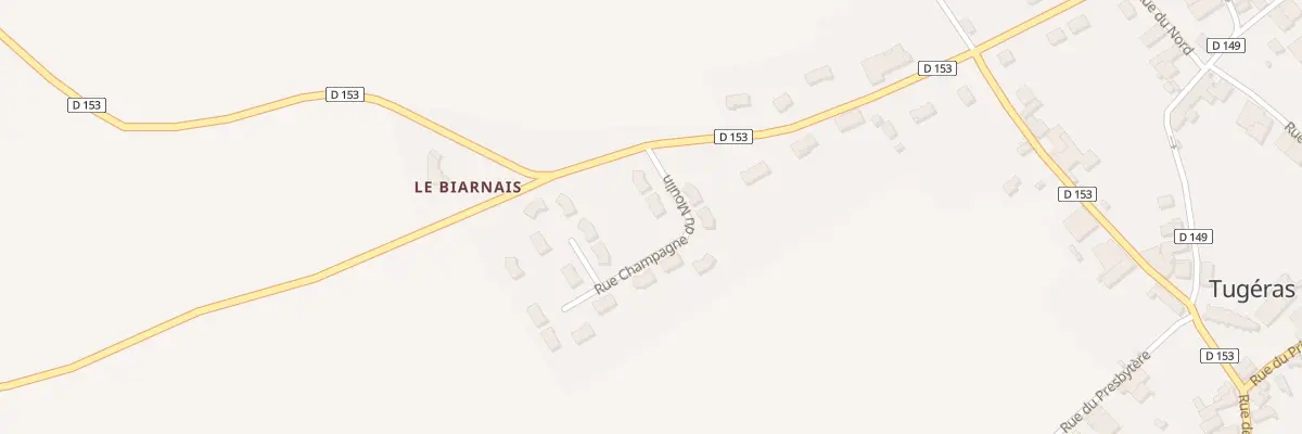 Plan du 15 Rue Champagne du Moulin à Tugéras-Saint-Maurice