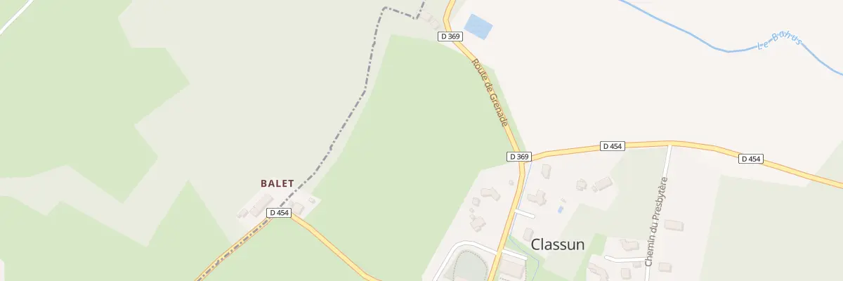 Plan du 280 Rte de Buanes à Classun