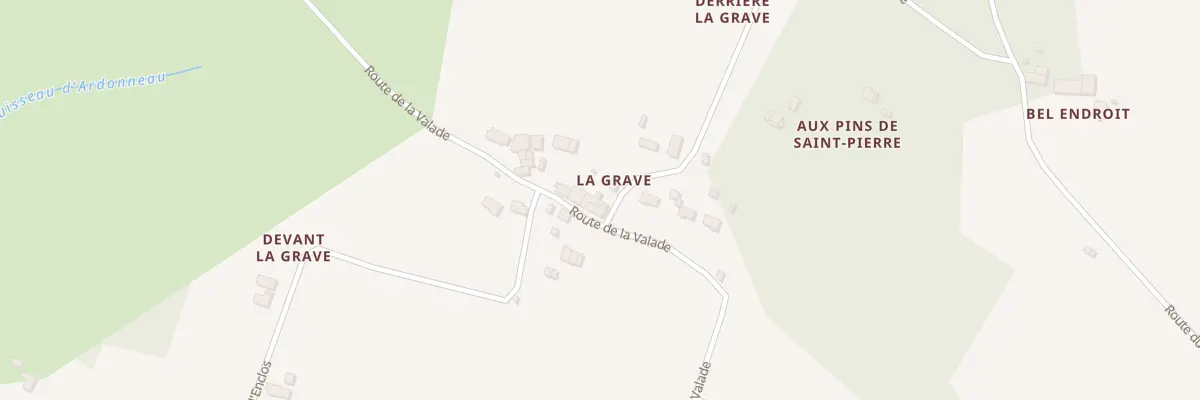 Plan du 16 La Grave à Saint-Mariens