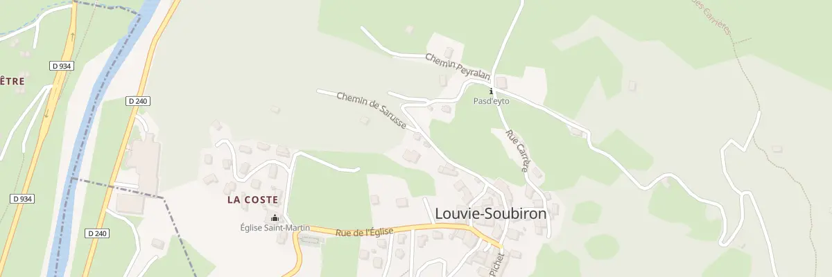 Plan du 5034 Village à Louvie-Soubiron